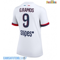 Camisa de time de futebol Paris Saint-Germain Goncalo Ramos #9 Replicas 2º Equipamento Feminina 2025-26 Manga Curta